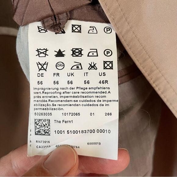 BOSS Hugo Boss Men’s Light Tan Trench Coat 46R - Picture 12 of 14